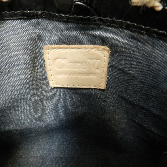 Clare V. Simple Tote Bebe Black Croc-Embossed Leather Mini Crossbody Bag Tote - Picture 14 of 14